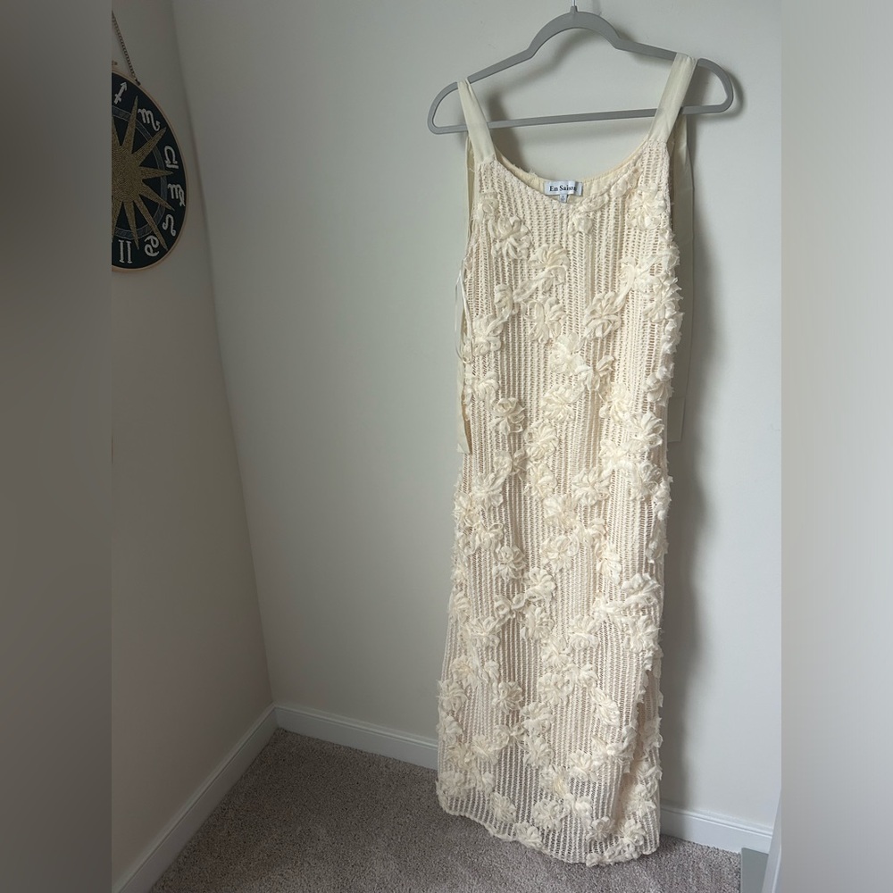 En Saison Reese cream colored maxi floral dress